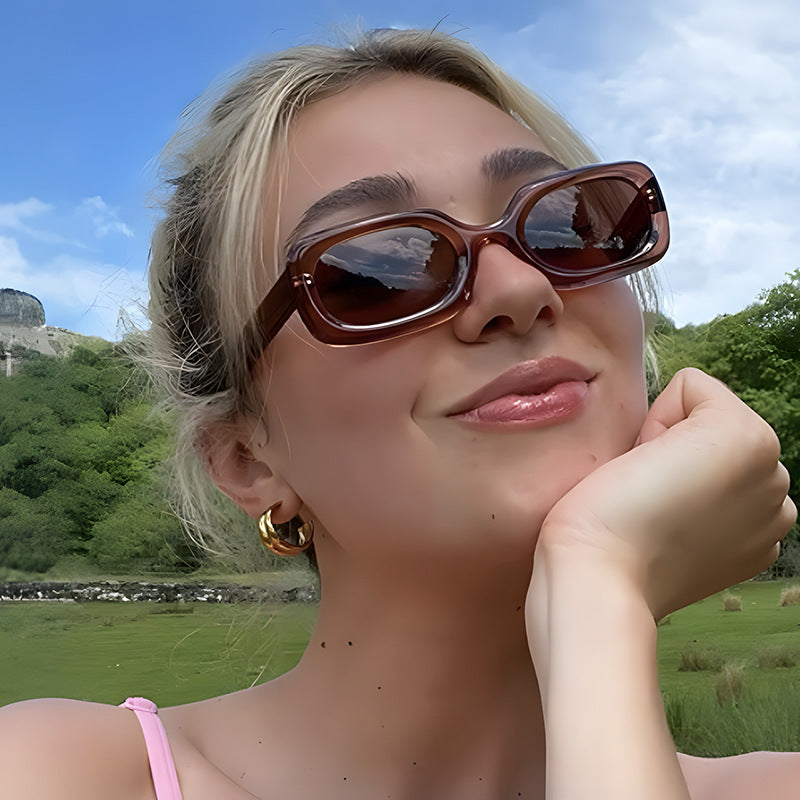 Damen oversized Sonnenbrille mit ausgefallenem Muster Brehn