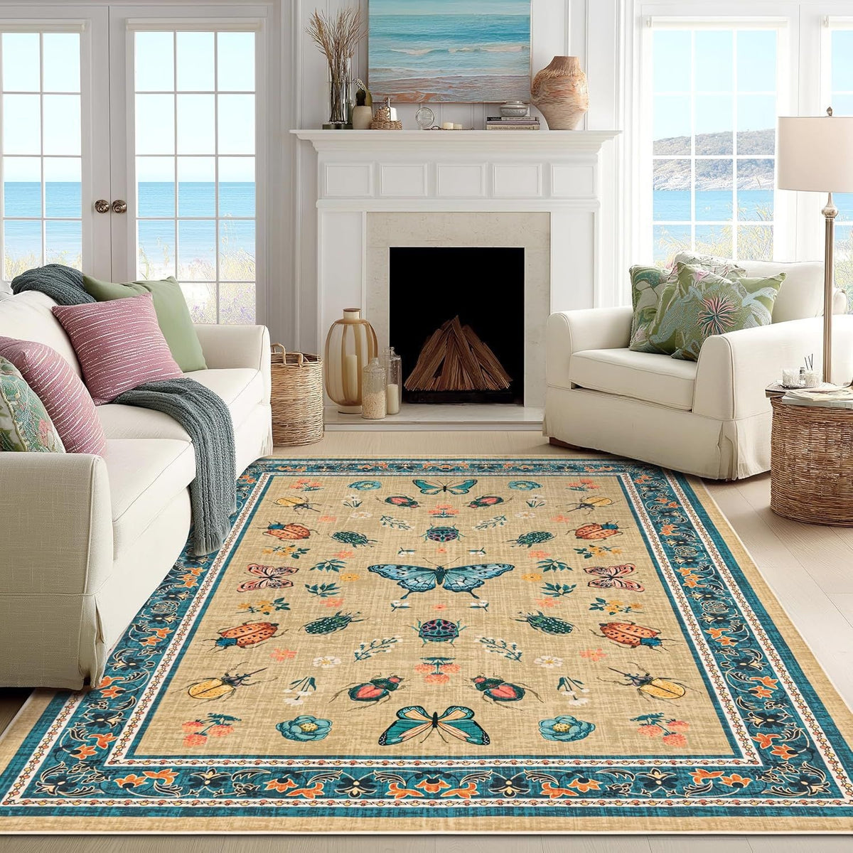 Dekorativer Floral-Design-Teppich Brehn