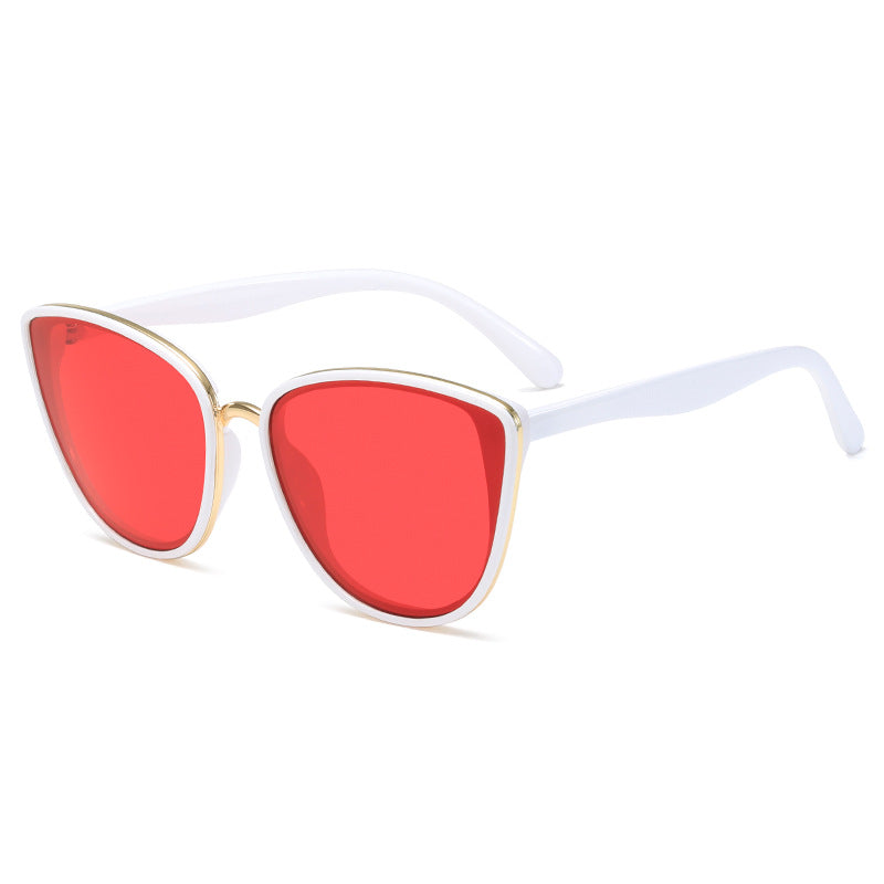 Damen Cat-Eye Sonnenbrille mit transparentem Rahmen und UV-Schutz Brehn