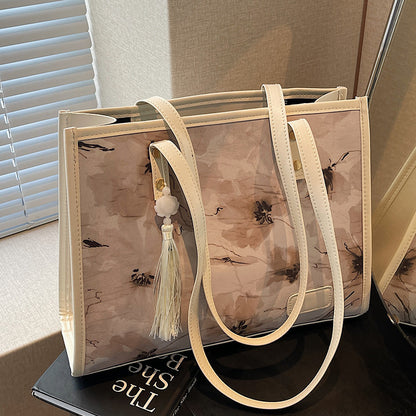 Elegante Blumenmuster-Handtasche