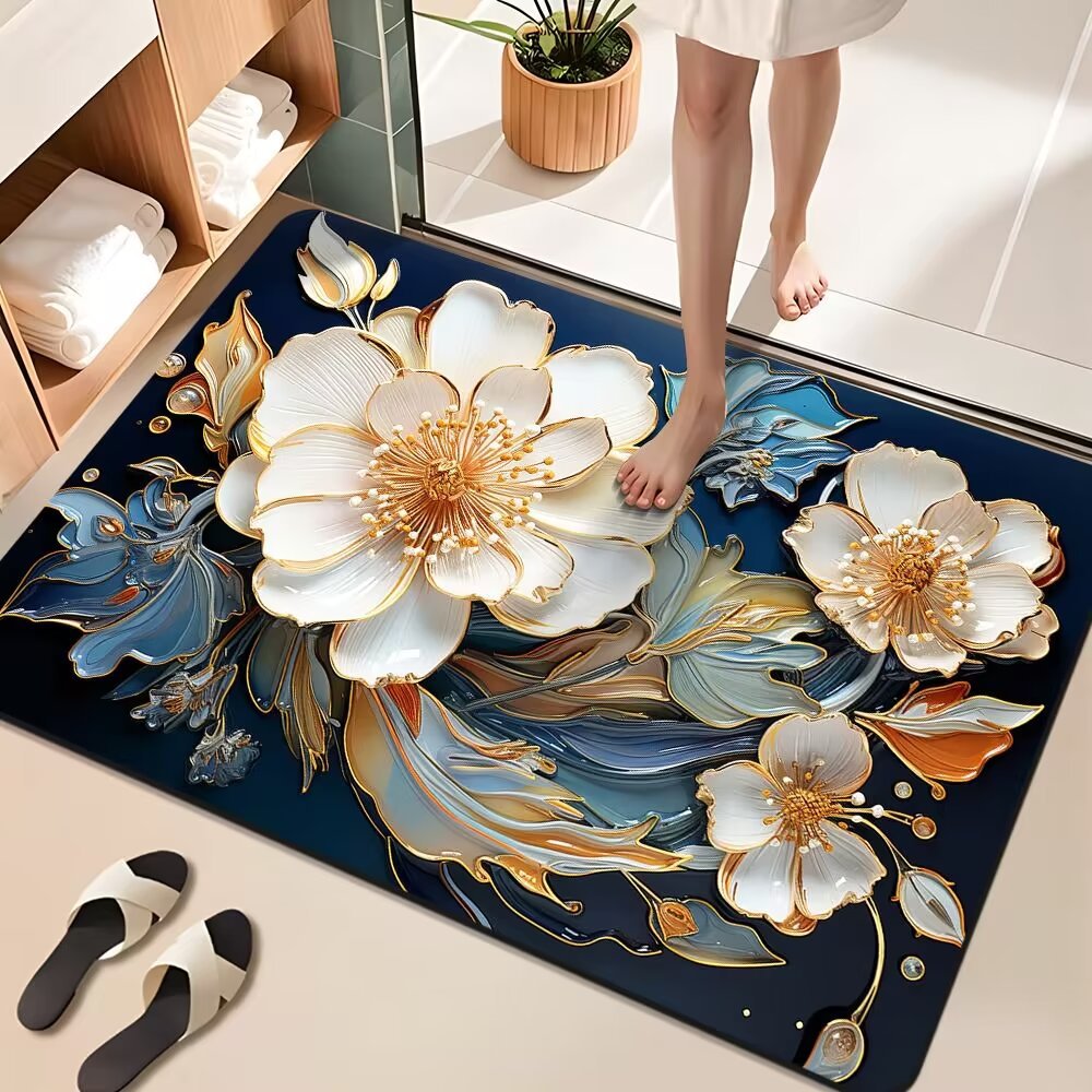 Floral Design Badezimmermatte Brehn