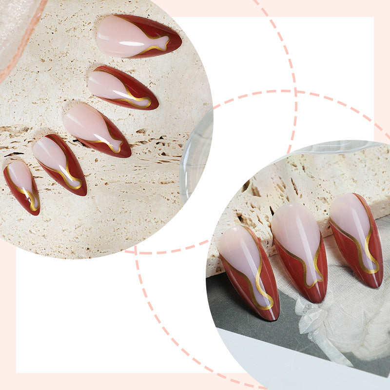 Künstlerisches Nageldesign-Set mit elegantem Schwirldesign Brehn