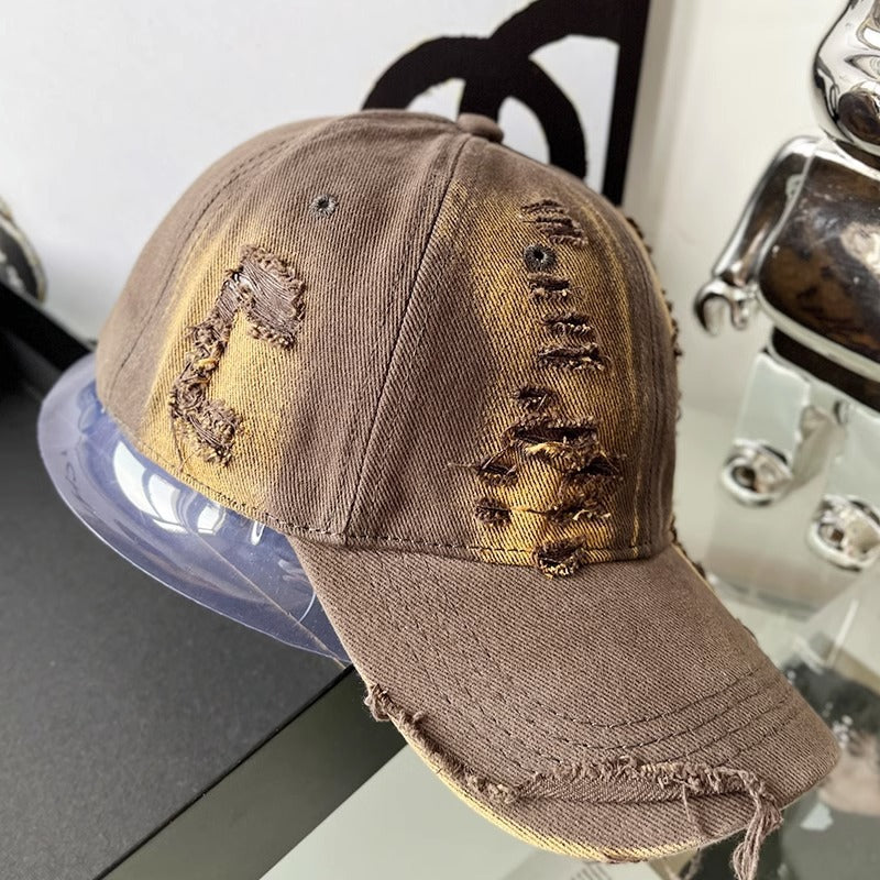 Unisex Abgetragenes Denim-Basecap Brehn