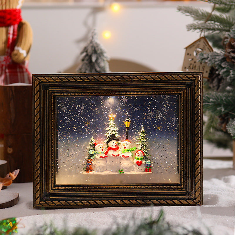 Dekoratives Weihnachtsmotiv mit Schneemännern Brehn