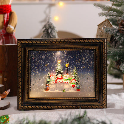 Dekoratives Weihnachtsmotiv mit Schneemännern Brehn