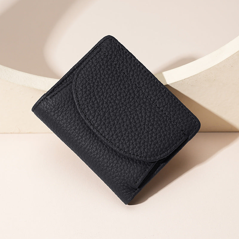 Texturiertes Leder-Kartenetui Wallet