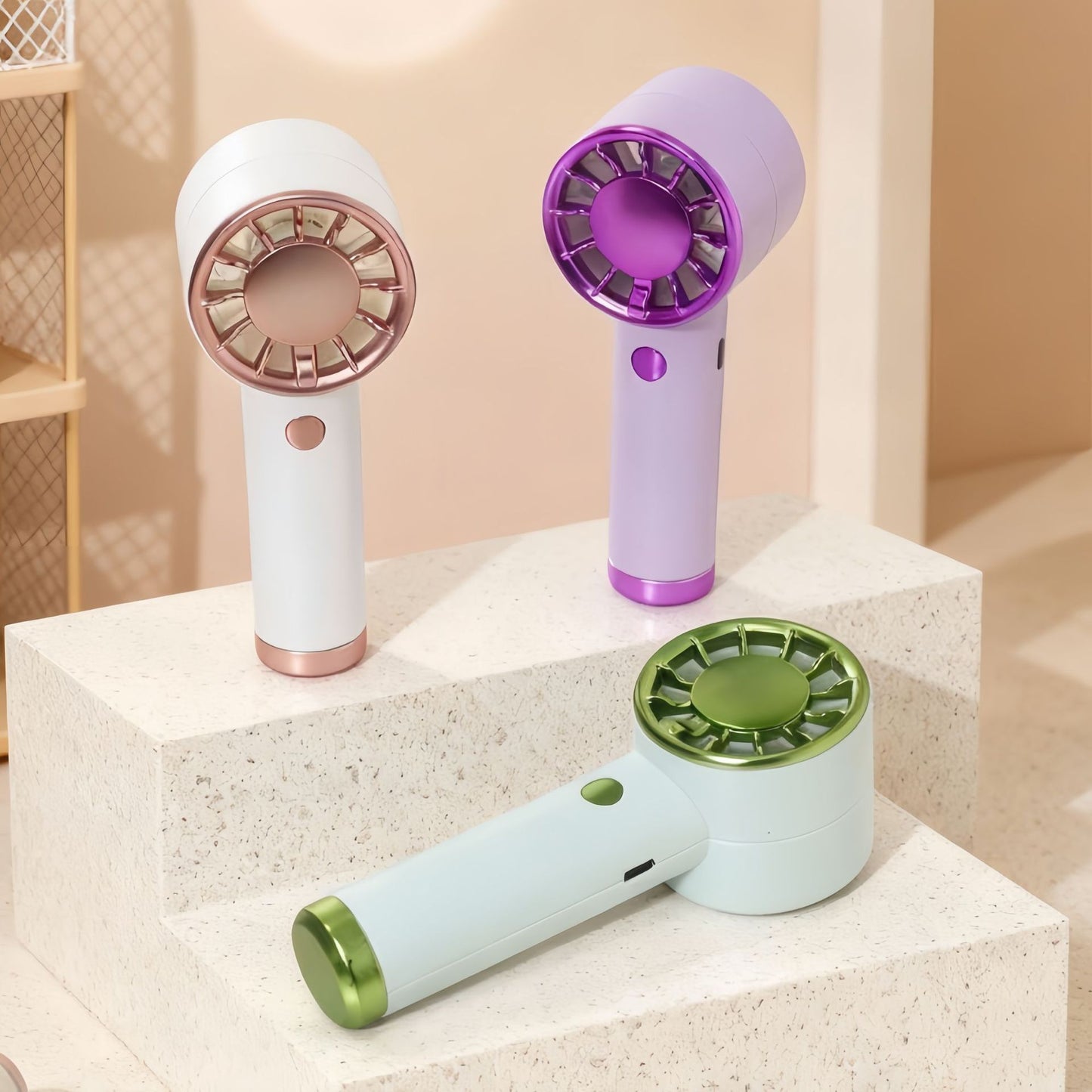 Damen tragbarer Handventilator mit USB-Ladefunktion und ergonomischem Design Brehn