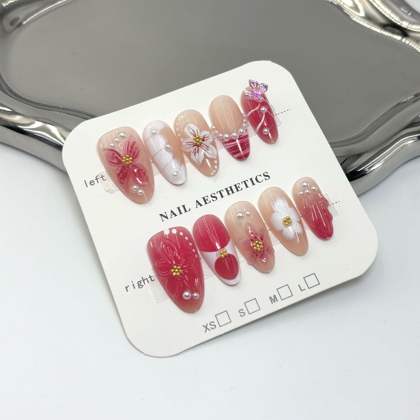 Professionelles Press-On-Nagelset mit trendigen Designs Brehn