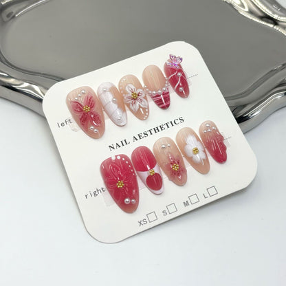 Professionelles Press-On-Nagelset mit trendigen Designs Brehn