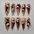 Künstlerisches Lebhaftes Design Press-On Nagelset Brehn