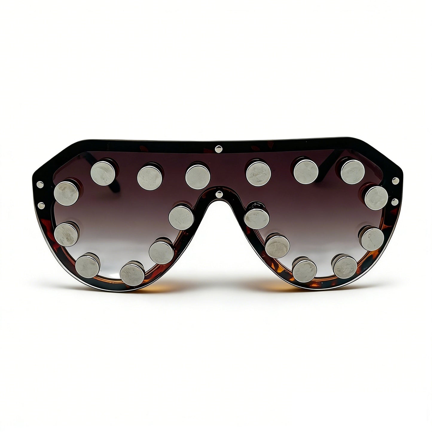 Damen extravagante Designer-Sonnenbrille mit geometrischen Akzenten Brehn