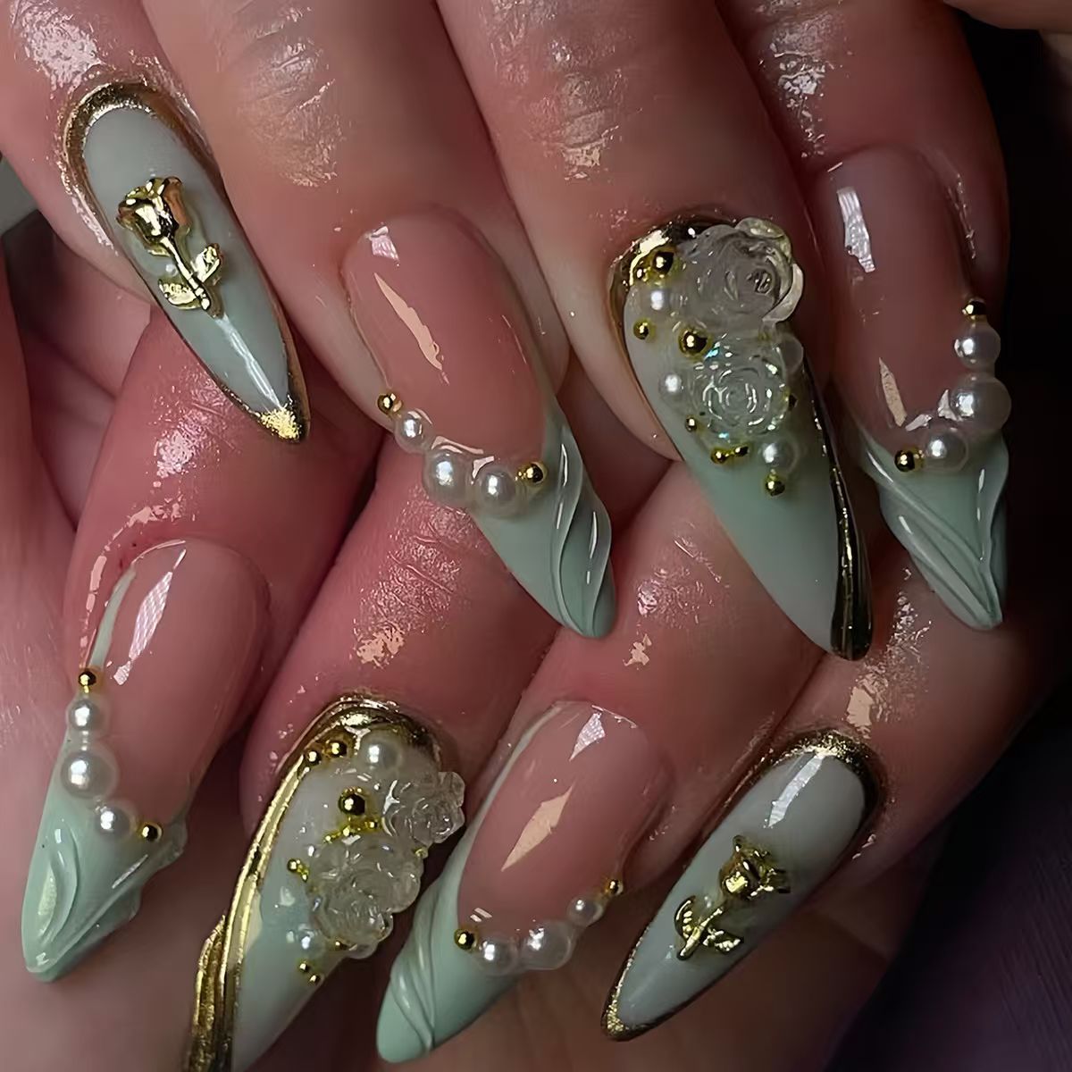 Elegante Gel-Nagelkunstverlängerungen Brehn