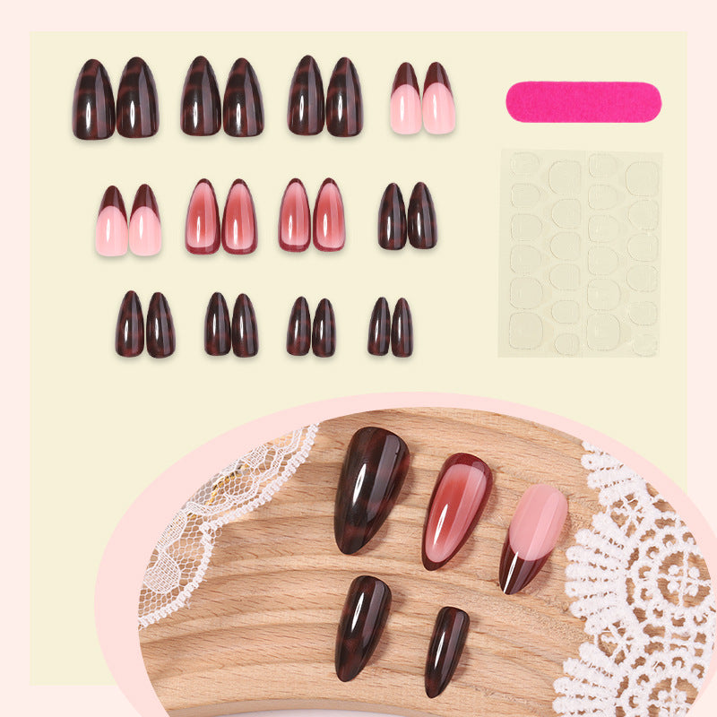 Premium Gradient Press-On Nail Set mit künstlerischem Finish Brehn
