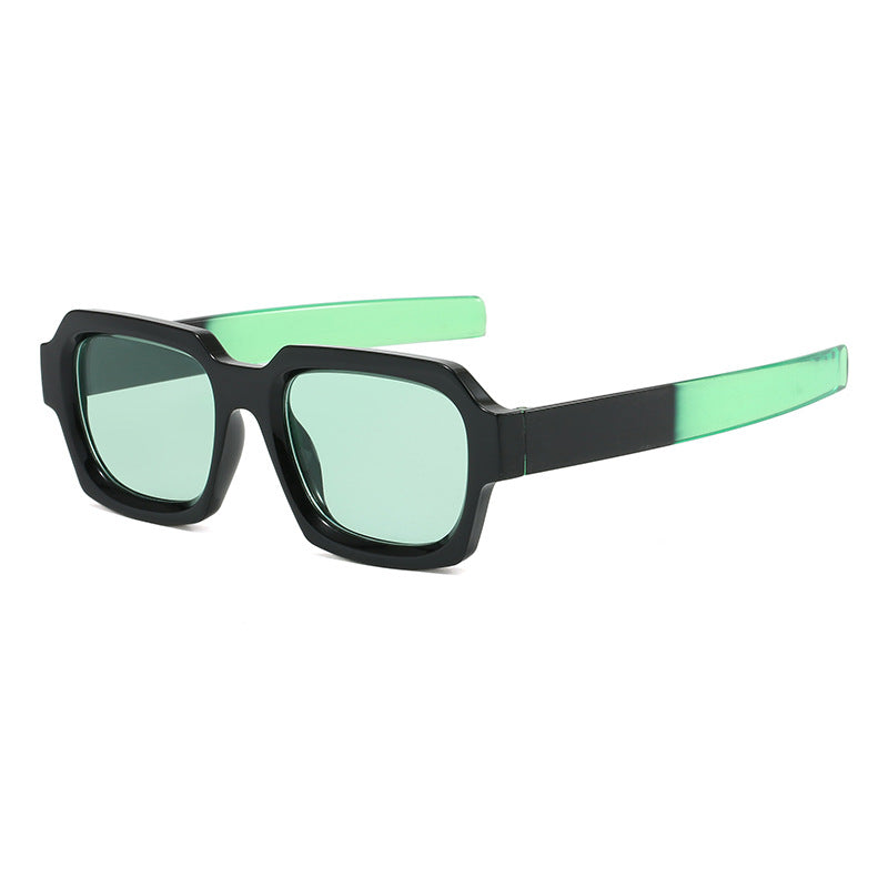 Damen modische stilvolle quadratische Sonnenbrille mit kontrastierendem Rahmen Brehn
