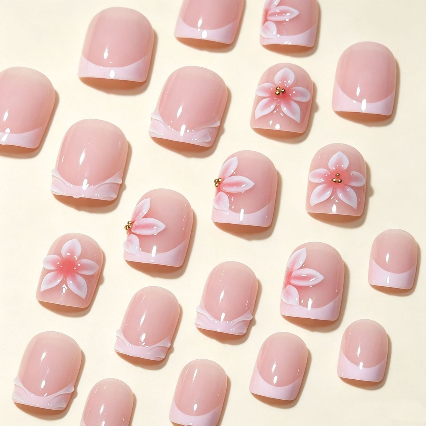 Florale Acryl-Nagelkunst-Spitzen Brehn