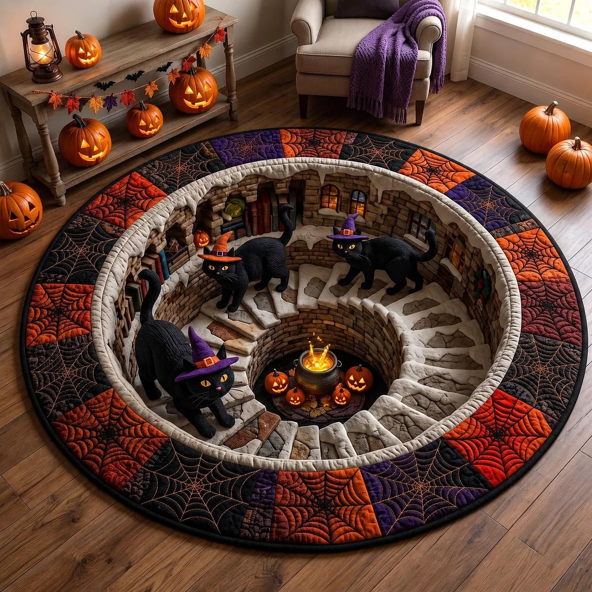 Halloween-inspirierter dekorativer Teppich