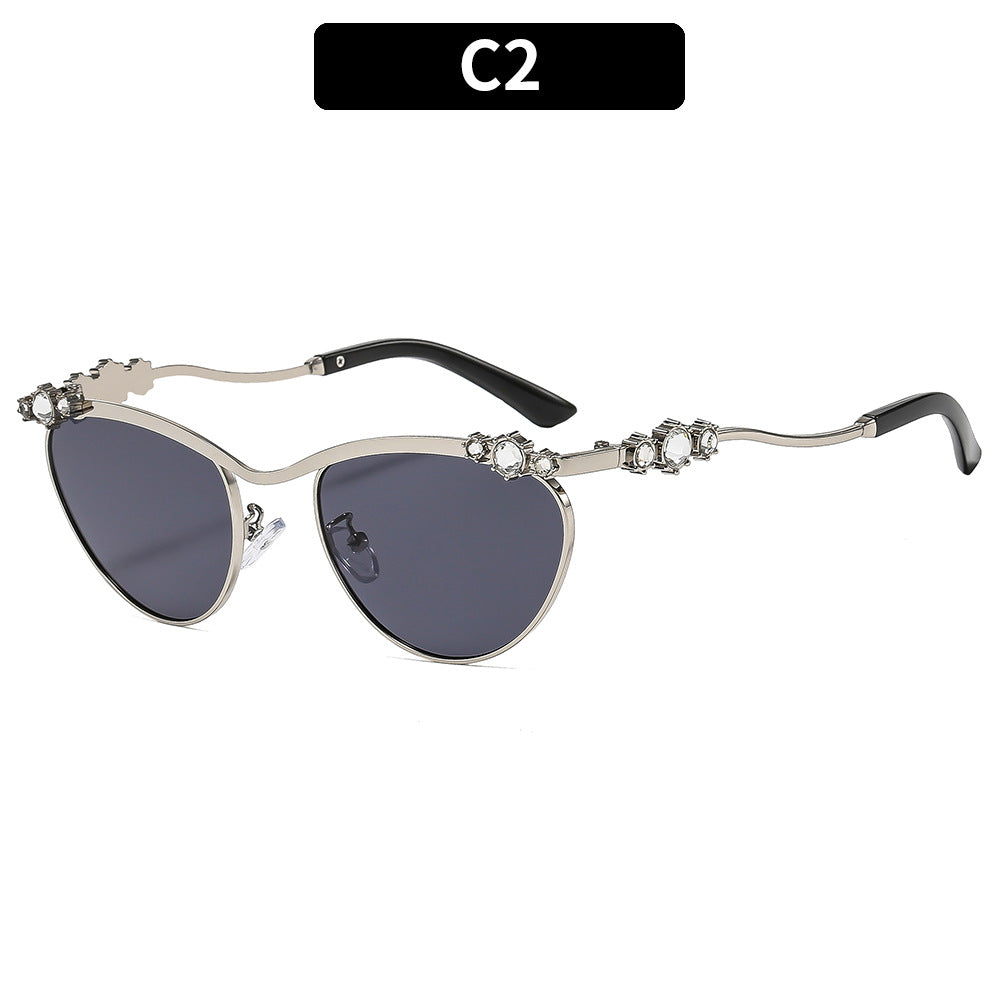 Damen Designer-Sonnenbrille mit funkelnden Details Brehn