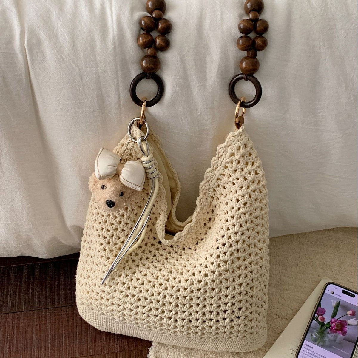 Handgefertigte Stricktasche Brehn