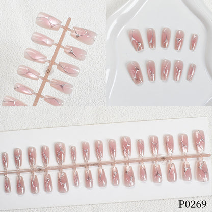 Premium Künstlerische Press-On Nagelset Brehn