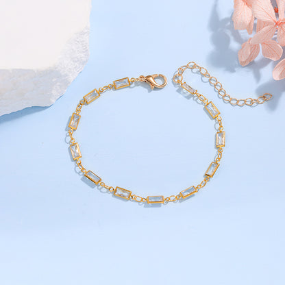 Elegante Glas-Ketten-Armband Brehn