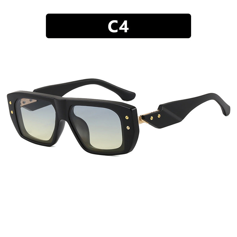 Damen modische quadratische Brille mit mehrfarbigem transparentem Rahmen Brehn