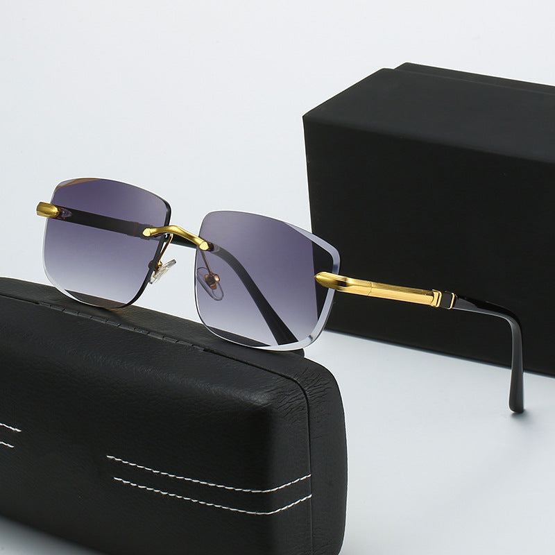 Damen quadratische Sonnenbrille mit stilvollen Kunststoff- und Metalldetails Brehn