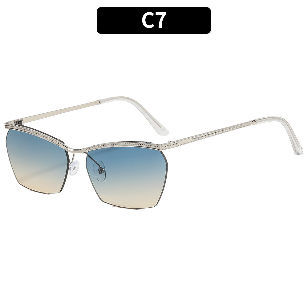 Damen Modische Sonnenbrille mit filigranem Rahmen und sanftem Farbverlauf Brehn