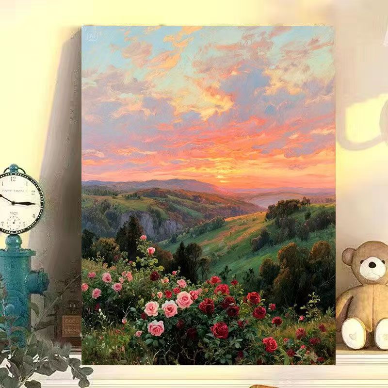 Blumen Katzen-Themen Leinwand Wandkunst Brehn