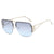 Damen Futuristische Sonnenbrille mit eckigem Rahmen und verspiegelten Gläsern Brehn