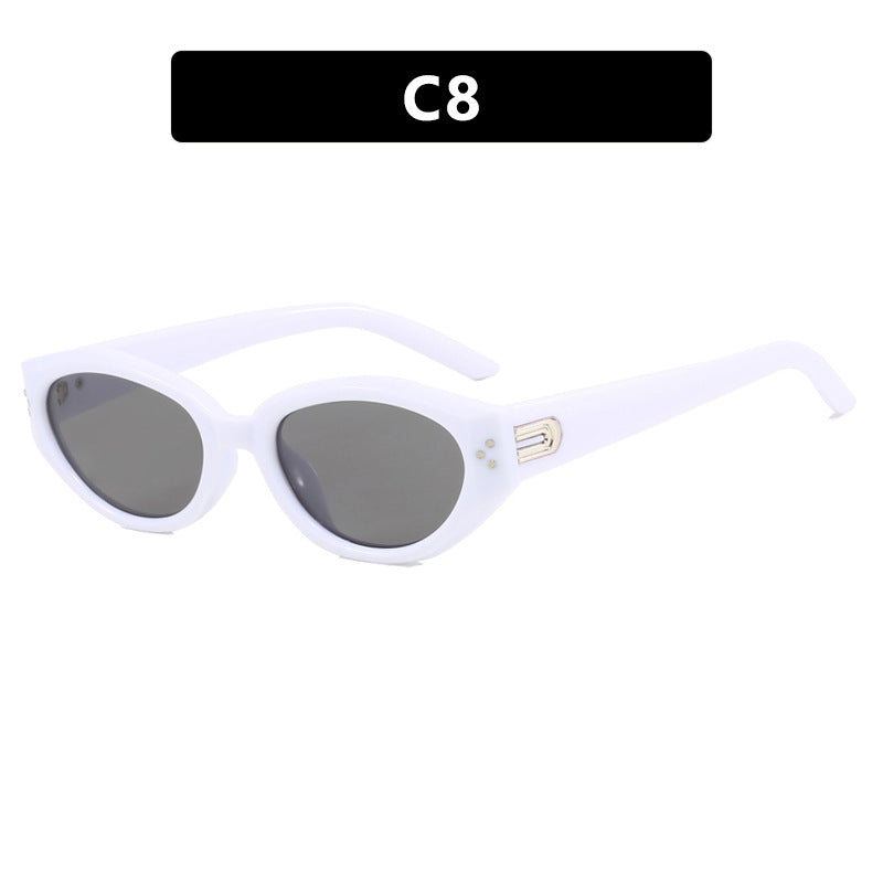 Damen Cat-Eye Sonnenbrille mit akzentuiertem Transparentrahmen und UV-Schutz Brehn