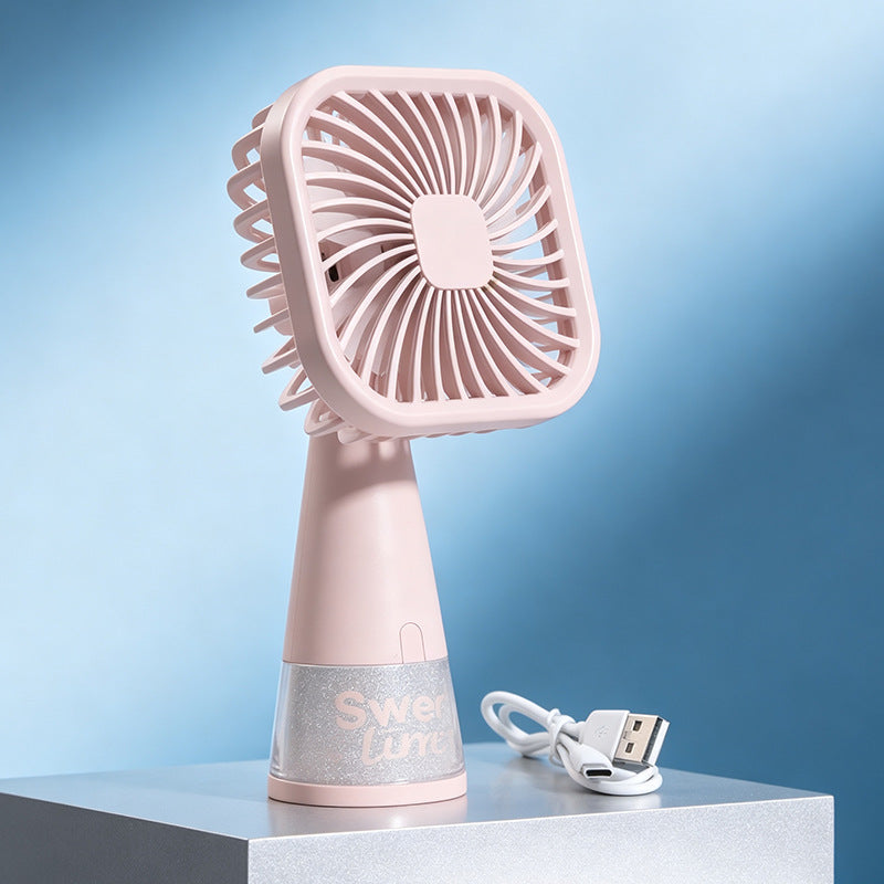 Damen Tragbarer Mini-Ventilator mit USB-Ladefunktion und flexibler Neigung Brehn