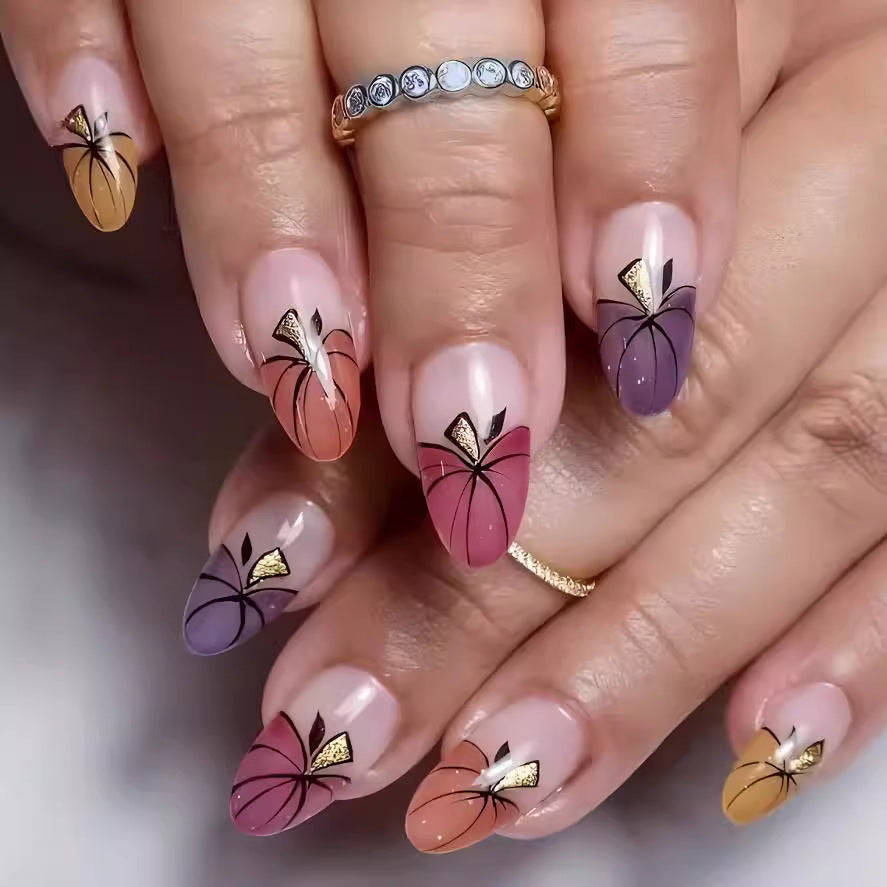 Abstract Floral Art Press-On Nails Brehn