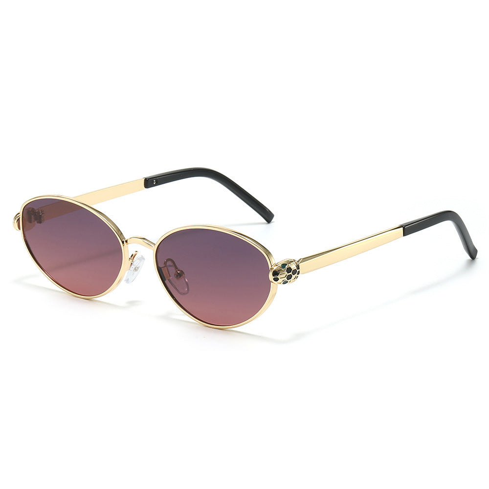 Chic Cat-Eye Sonnenbrille mit luxuriösen goldenen Akzenten Brehn