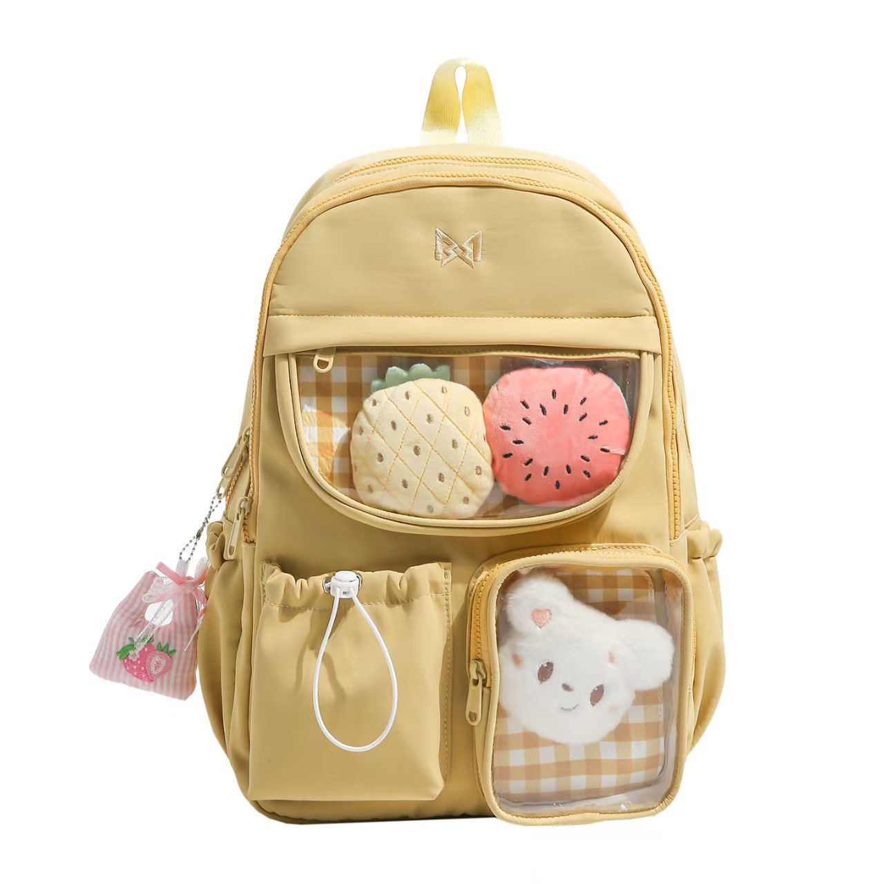 Rucksack mit Durchsichtigen Extrafächern und Stylischem Design Brehn