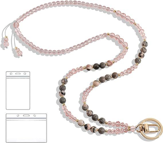 Perlen-Lanyard mit zurückziehbarem ID-Halter Brehn