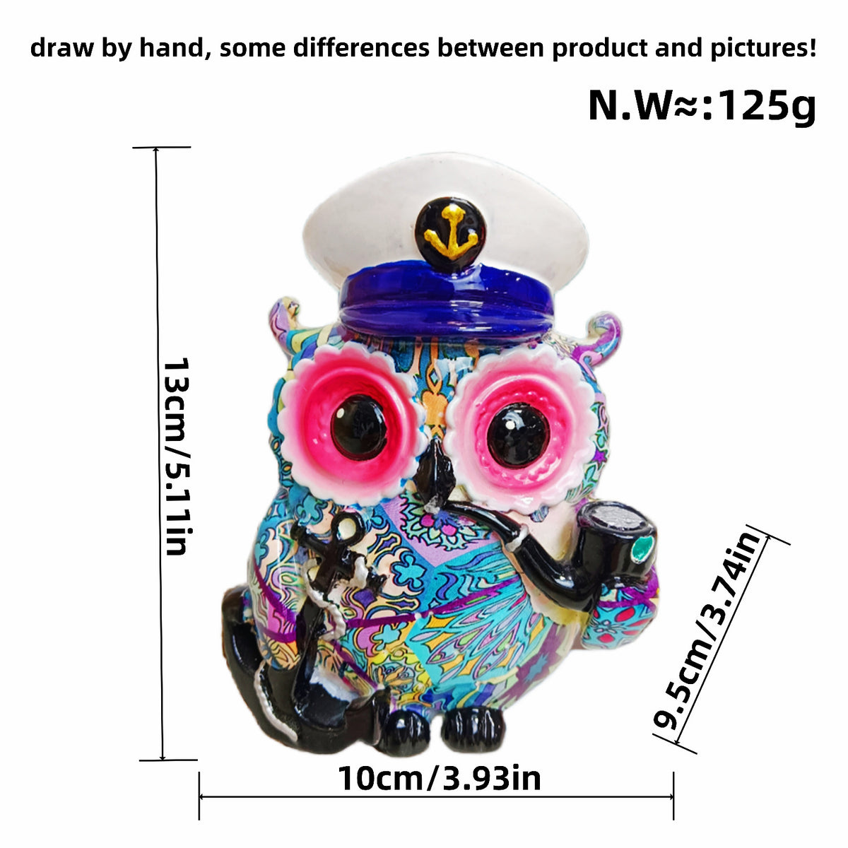 Kunstvolle Eulenfigur im maritimen Design Brehn