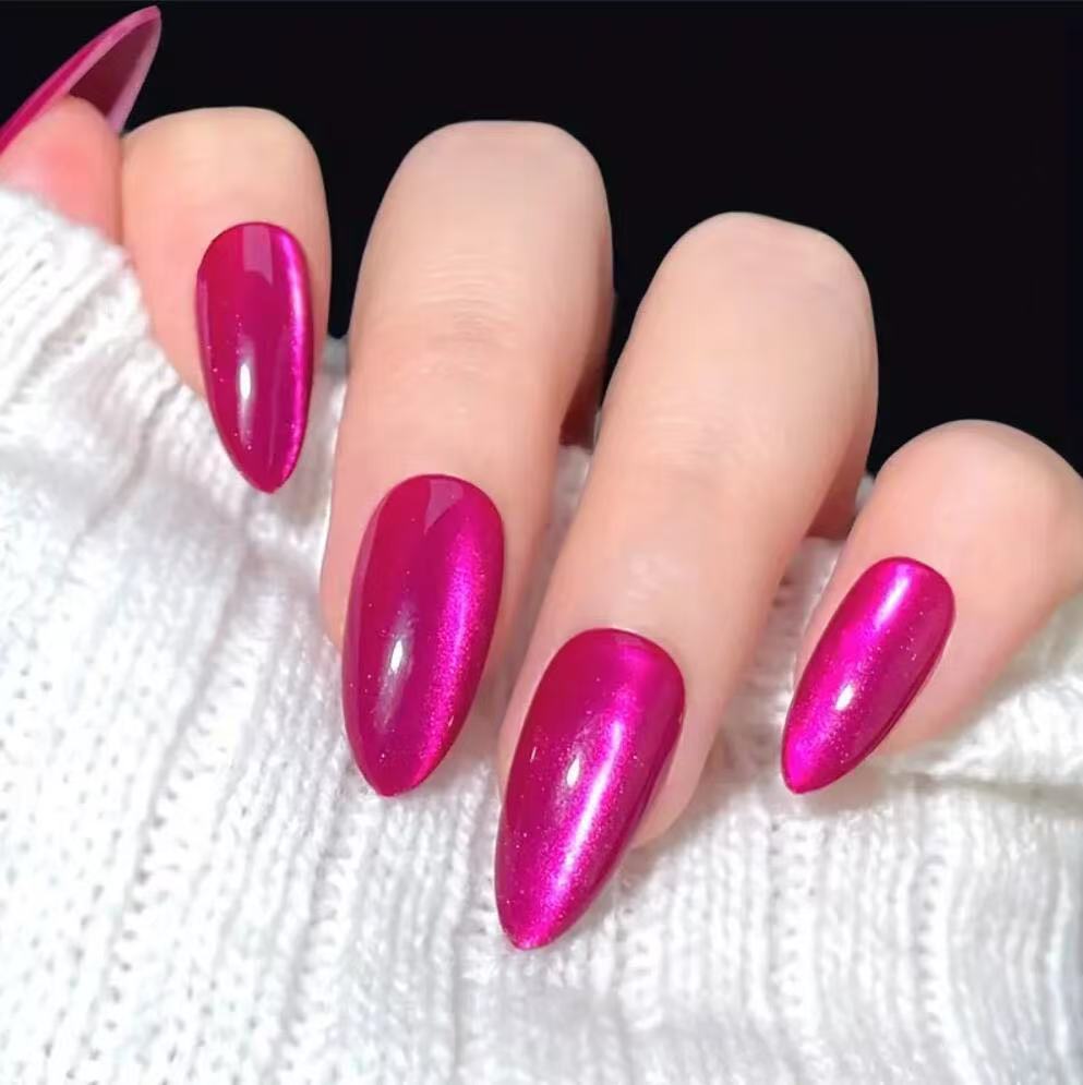 Langhaltendes glänzendes Press-On-Nagelset Brehn