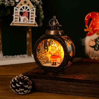 Nostalgische Weihnachtslaterne mit einladender Hirsch-Szenerie Brehn