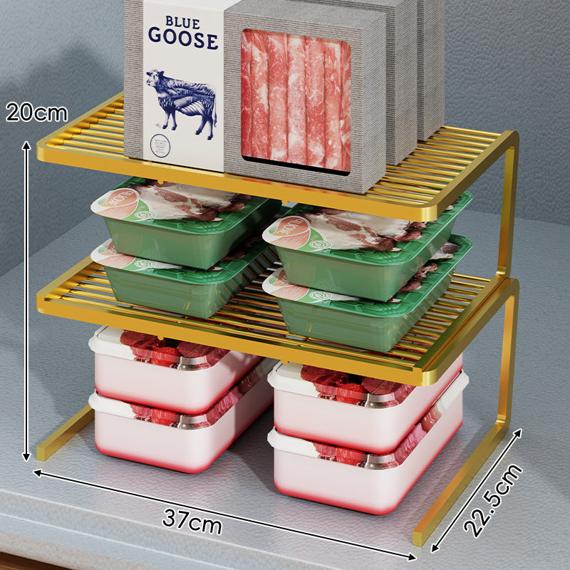 Kompakter dreistufiger slatted Metall Theken-Pantry-Organizer