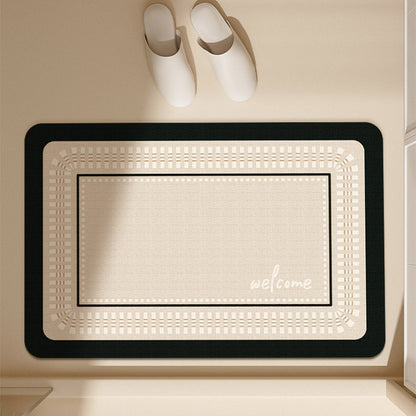 Rectangular Low-Pile Absorbent Anti-Slip Welcome Entrance Doormat