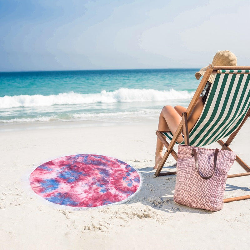 Damen runde Stranddecke mit Fransen Brehn