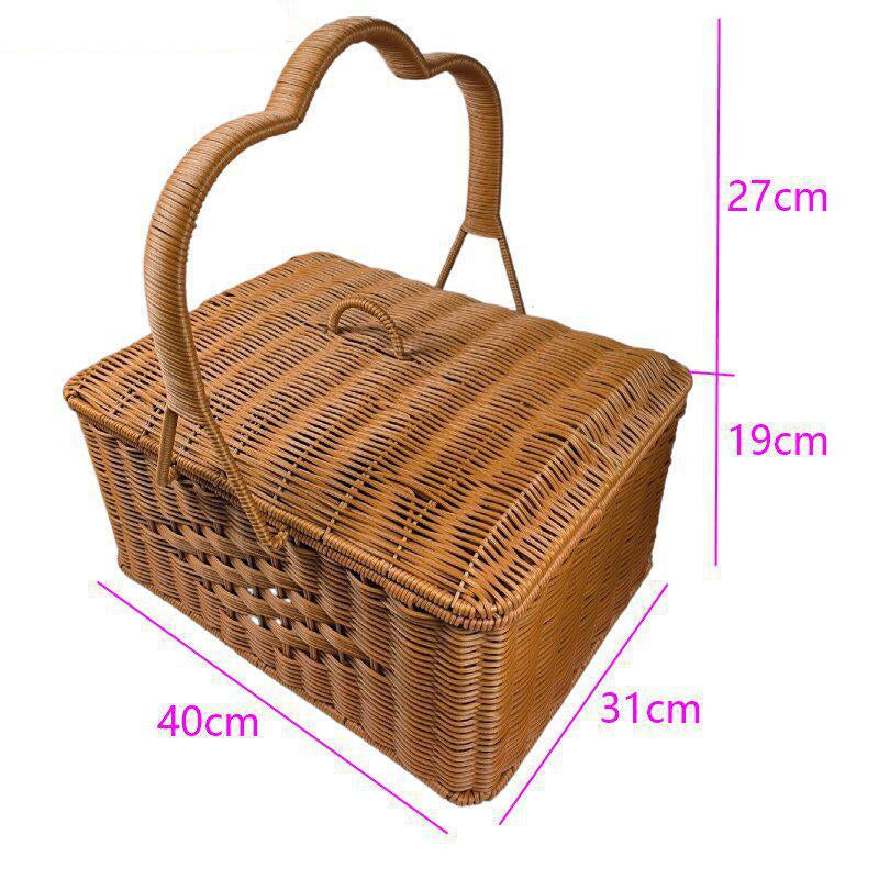 Multi-Layer Woven Picnic Storage Basket Brehn