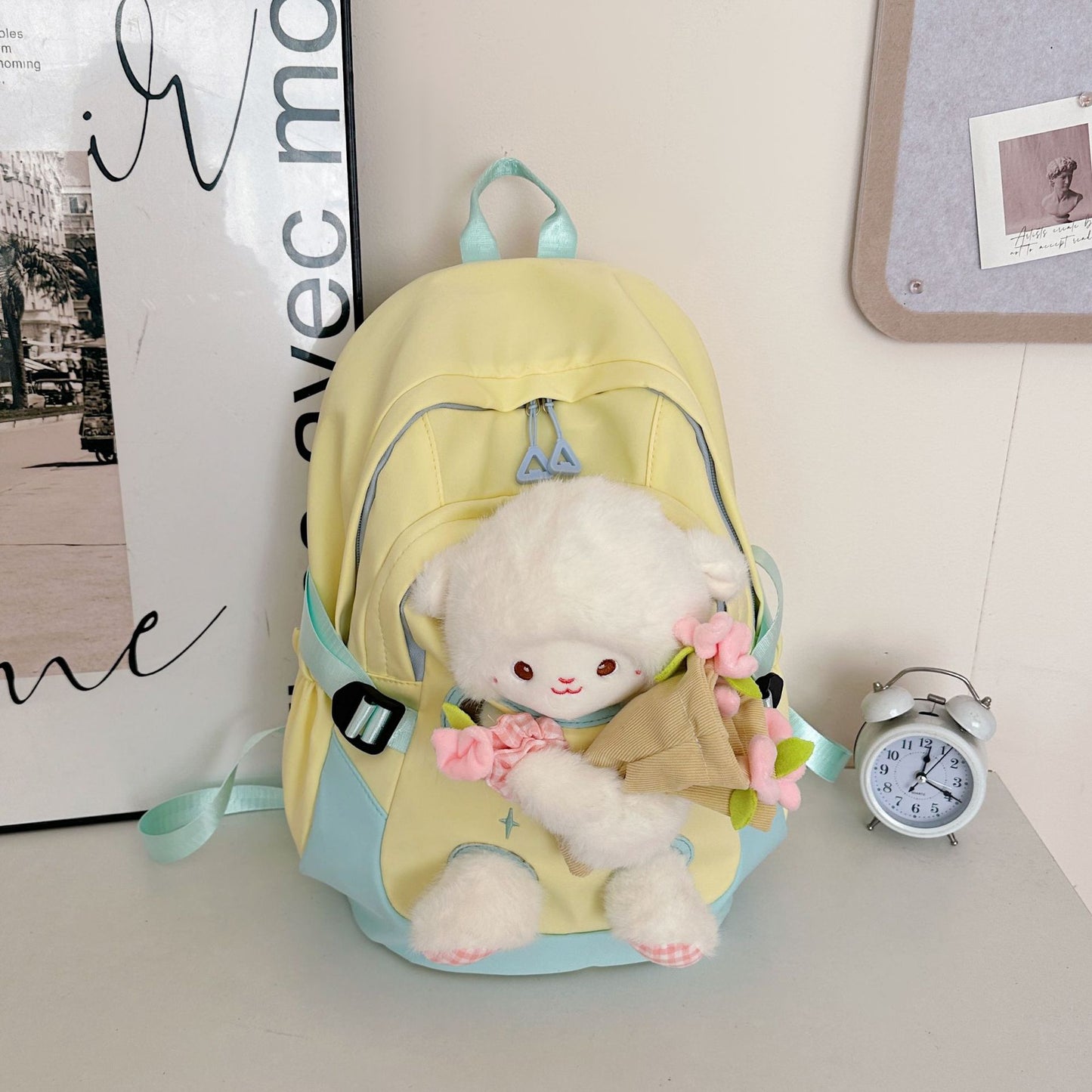Rucksack mit Niedlichem Plüschmotiv und Praktischen Fächern Brehn