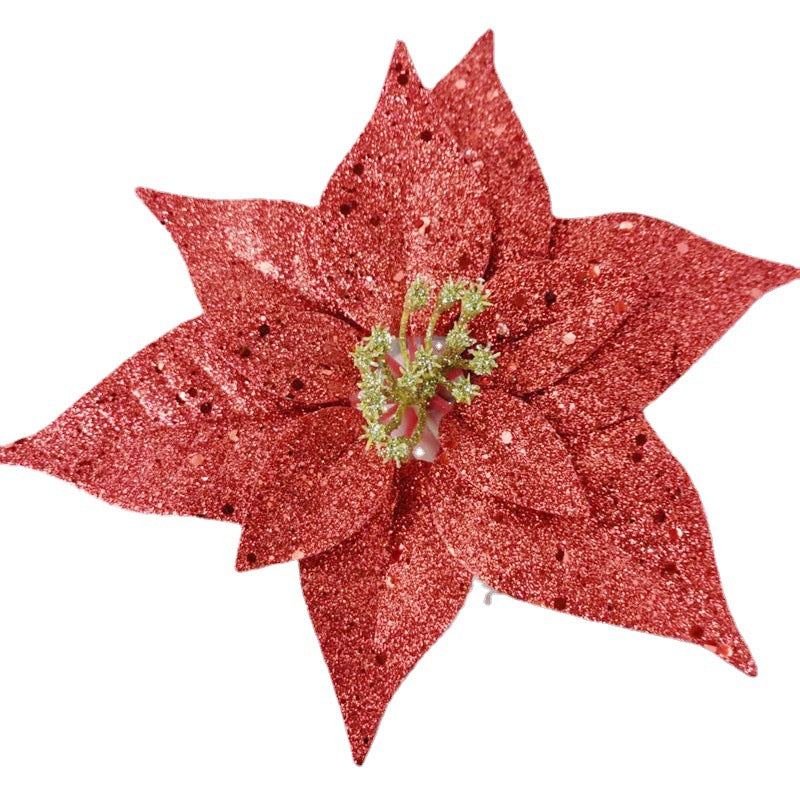 Glitzerndes dekoratives Blumenornament Brehn