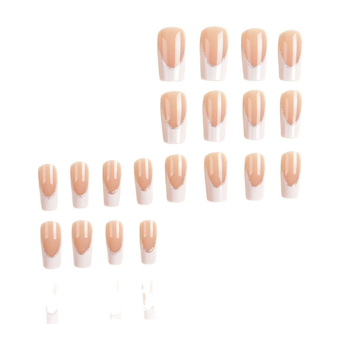 Dekoratives French Tip Press-On Nagelset Brehn
