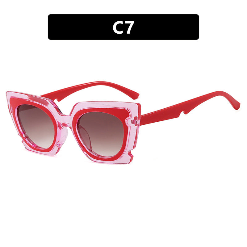 Damen oversized Sonnenbrille mit extravagantem Rahmen und UV-Schutz Brehn
