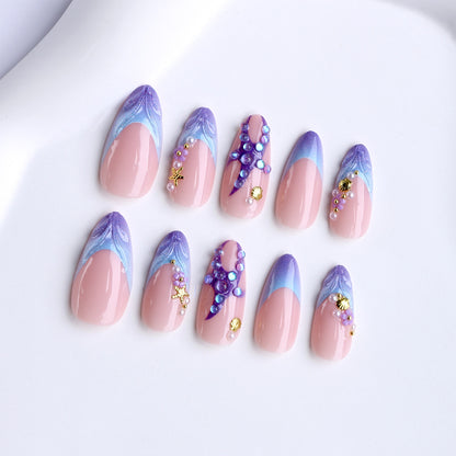 Kunstfingernägel mit Maritimen Motiven und Glitzerakzenten Brehn