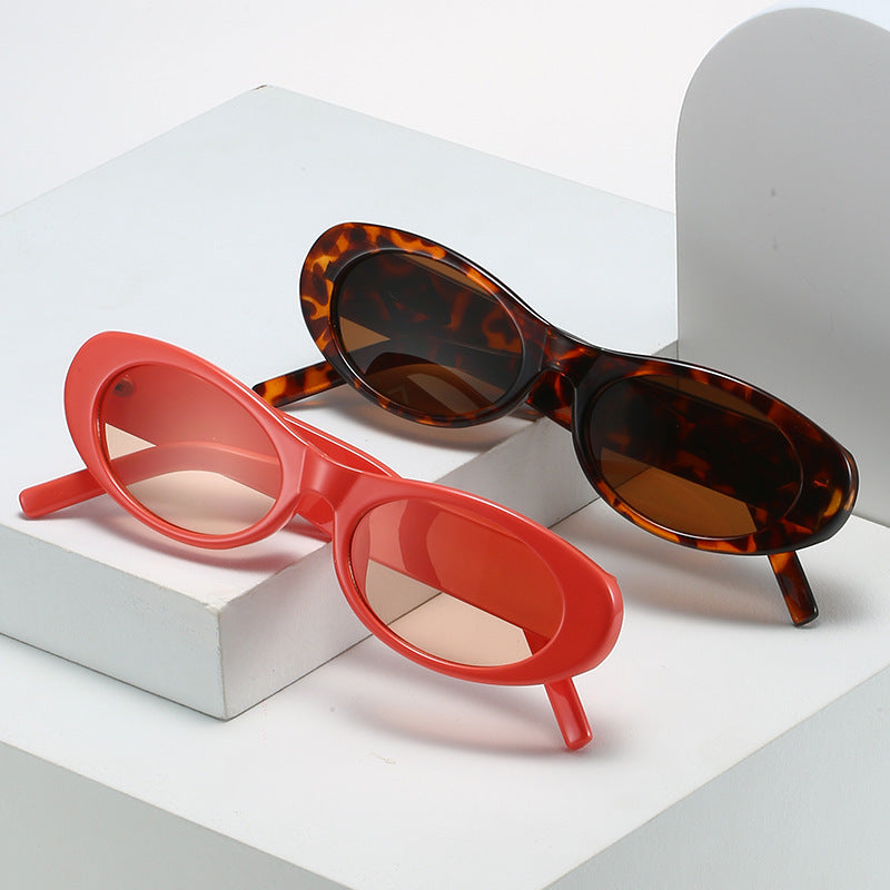 Vintage-inspirierte ovale Fassung Sonnenbrille Brehn