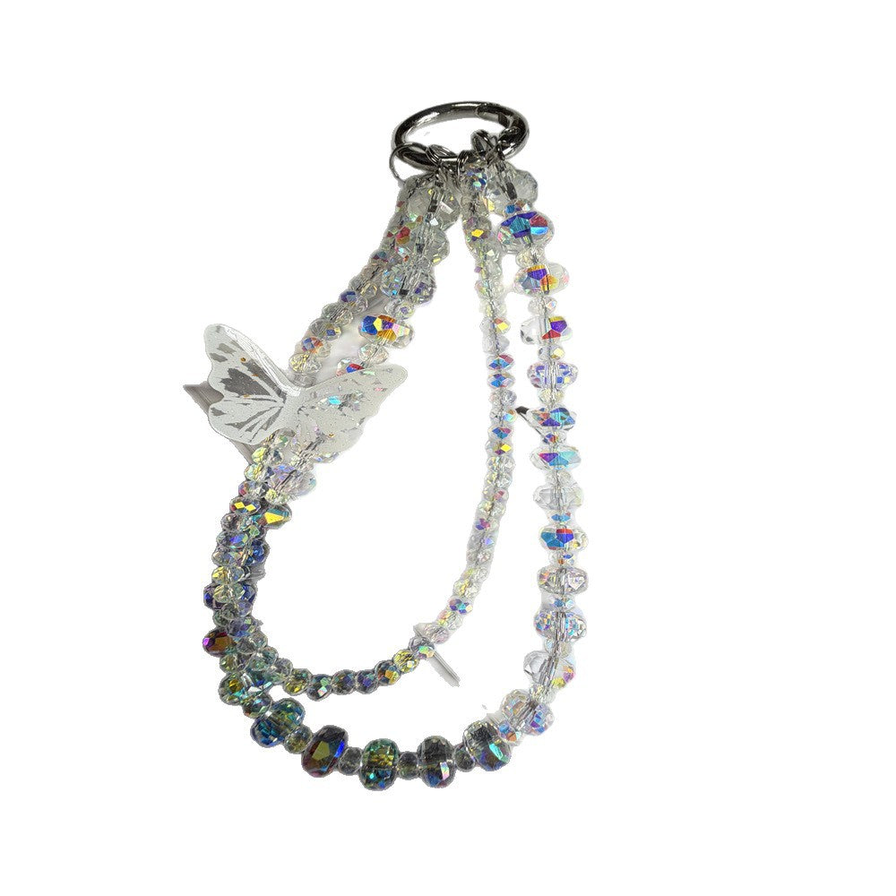 Kristall-akzentuierter Schmetterlings-Charms-Schlüsselanhänger Brehn