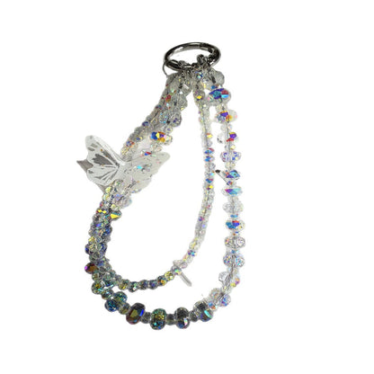 Kristall-akzentuierter Schmetterlings-Charms-Schlüsselanhänger Brehn